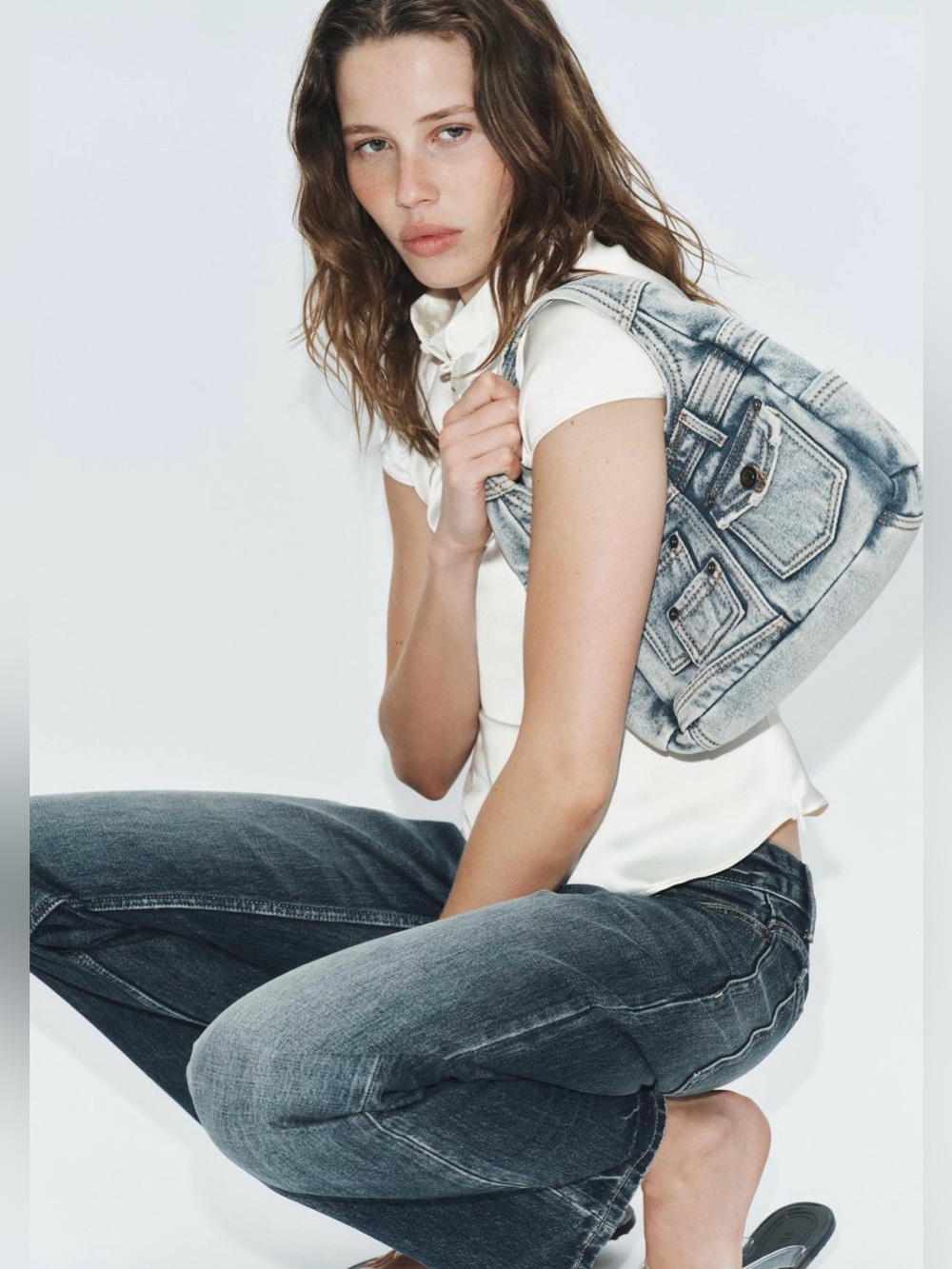 Zara Denim Handbag